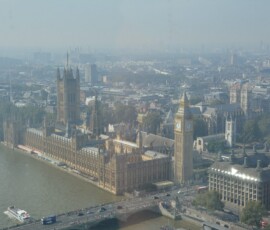 Widok z London Eye – Pałac Westminsterski i Big Ben Widok z London Eye na Pałac Westminsterski, Big Ben i Tamizę