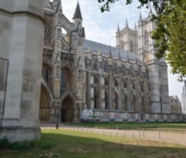 Opactwo Westminsterskie Gotycka fasada Opactwa Westminsterskiego w Londynie
