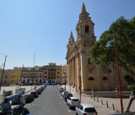 Rabat – plac kościelny Plac z kościołem w Rabacie na Malcie