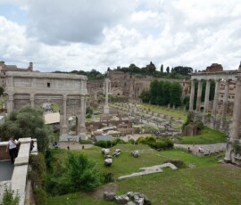 Forum Romanum z Kapitolu – Łuk Septymiusza Forum Romanum z Kapitolu z widocznym Łukiem Septymiusza Sewera