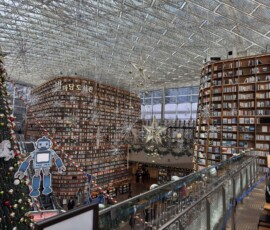 COEX Mall – Starfield Library Imponująca Starfield Library w centrum handlowym COEX Mall w Seulu