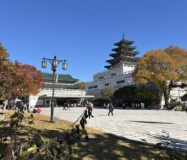 Gyeongbokgung – Muzeum Narodowe Korei Budynek Narodowego Muzeum Folkloru Korei na terenie pałacu Gyeongbokgung