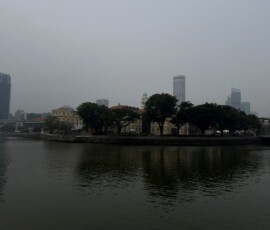 Rzeka Singapur Rzeka Singapur i panorama miasta